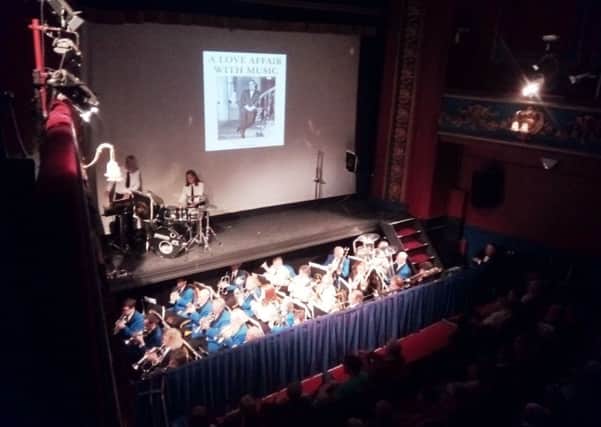 Todmorden Community Brass Band play the Sunday show at the Hippodrome Theatre