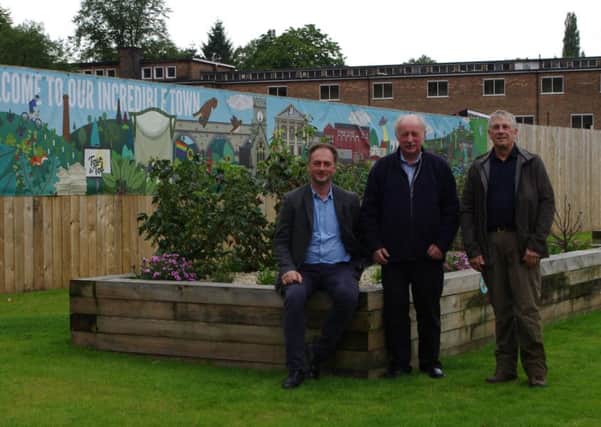Tidy site: From the left, Richard Storah and David Storah of Storah Architecture and David Bates of Scatcliffe Gardening