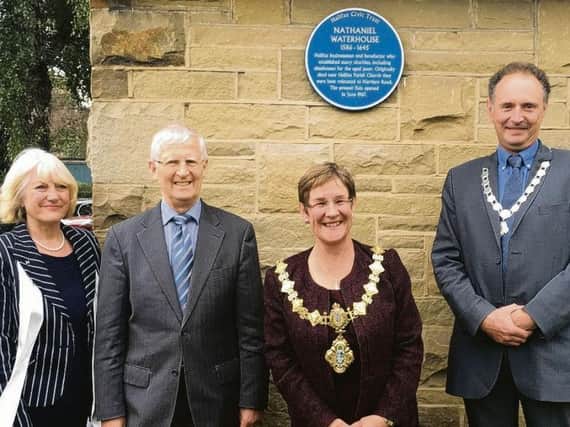 A blue plaque has been unveiled to mark the work of Nathaniel Waterhouse