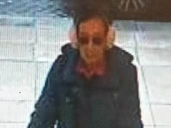 CCTV pic of the missing woman.