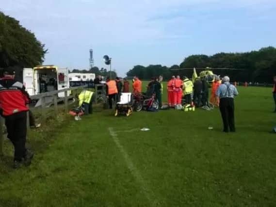 Scene of the crash in Scarborough