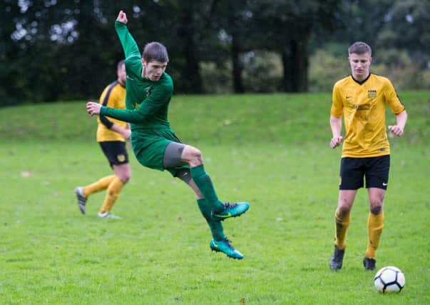 Actions from Sowerby United v Midgley United, at Ryburn Valley High. Pictured is Rory Thicket