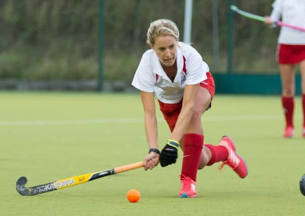 Actions from Halifax Ladies hockey v Doncaster, at Exley Park. Pictured is Louise Evans