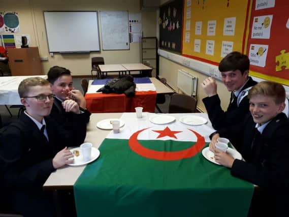 Students tried food from across the world