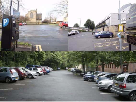 Church Lane, Mill Lane and Bank Street car parks in Brighouse