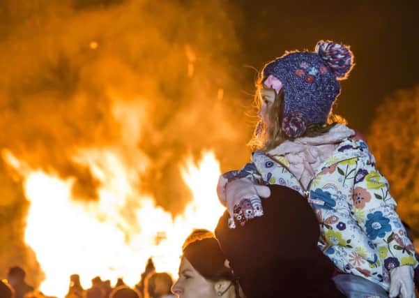 Rosabelle Hoyle gets a better view at last year's Elland bonfire