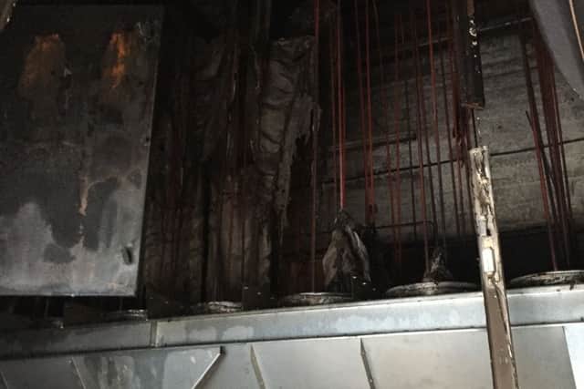 Part of the fire-damaged extraction system at Drew Forsyth & Co, Mytholmroyd. Picture courtesy of the company