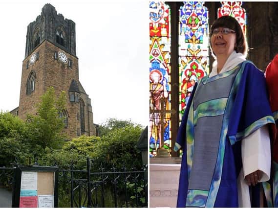 The Rev Linda Maslen will abseil down St Marks Church in Siddal