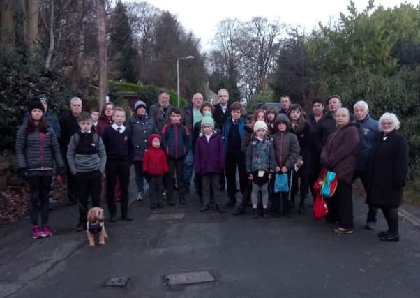 Worried: Residents and councillors at Kebroyd Lane, Ripponden, just one of the many roads affected