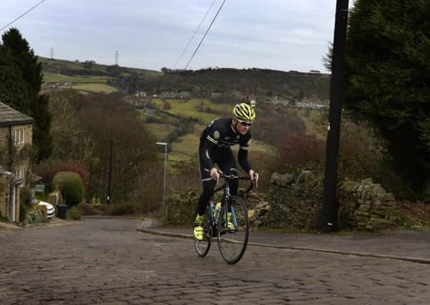 The Shibden Wall featured in the Tour de Yorkshire 2017