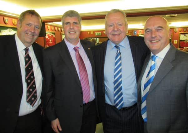 World Rygby Chairman Bill Beaumont at Brods for sporeting dinner
From left
Richard Turner Chairman
Neil Davidson who organised the event
Bill Beaumont
Paul Ramsden Compere for the day