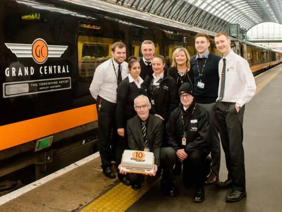 Grand Central colleagues with special birthday cake at Kings Cross