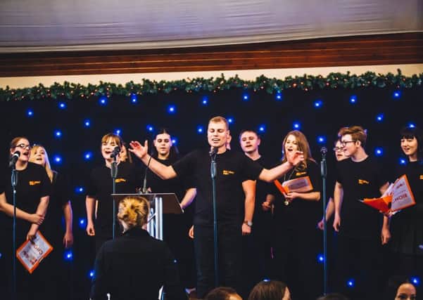 The choir during their performance at the charity lunch. Picture by John Steel Photography