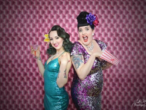 Lady Wildflower and Heidi Bang Tidy. Producers of Hebden Bridge Burlesque Festival. image by Le Keux