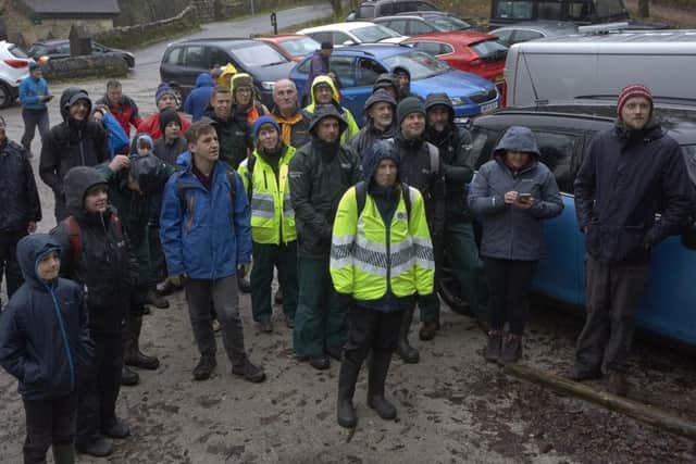 Volunteers at Slow the Flow, Hardcastle Craggs, Hebden Bridge.