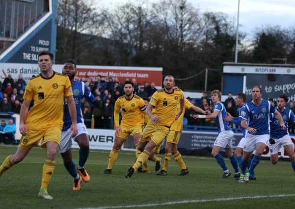 Macclesfield v Halifax on Boxing Day, which The Shaymen lost 2-1. Picture: Darren Murphy/Matchday Shots.