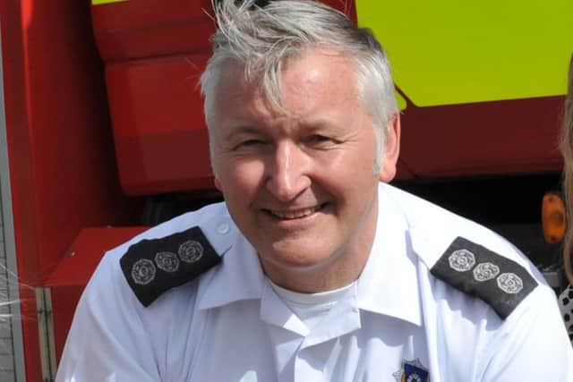 Outgoing station commander Dom Furby