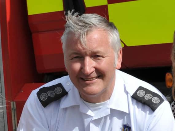 Outgoing station commander Dom Furby