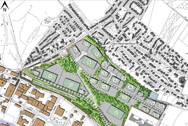The Draft Masterplan for Clifton Business Park (Credit Spawforths)