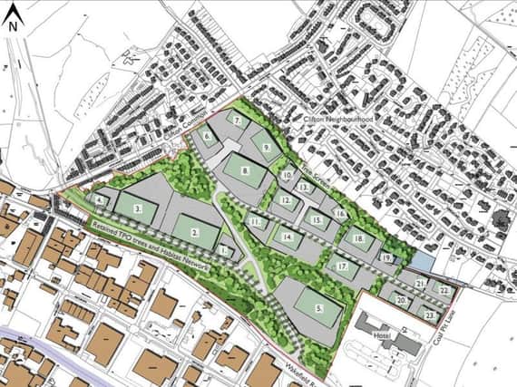 The Draft Masterplan for Clifton Business Park (Credit Spawforths)