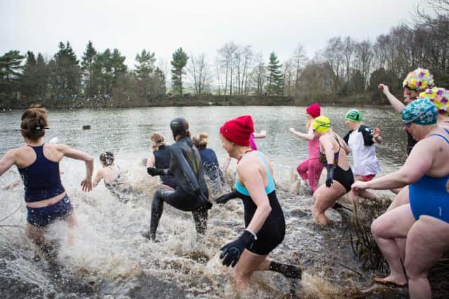 The water temperature was barely above four degrees during the race