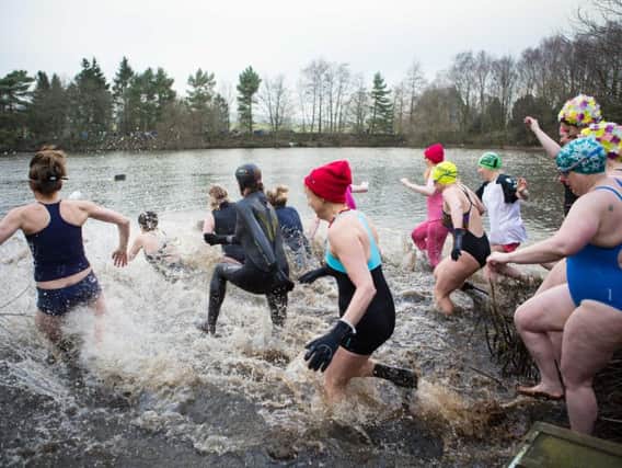 The water temperature was barely above four degrees during the race