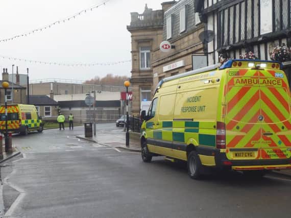 The scene in Thornton Square where the attack and robbery took place. (Picture Stuart Black)