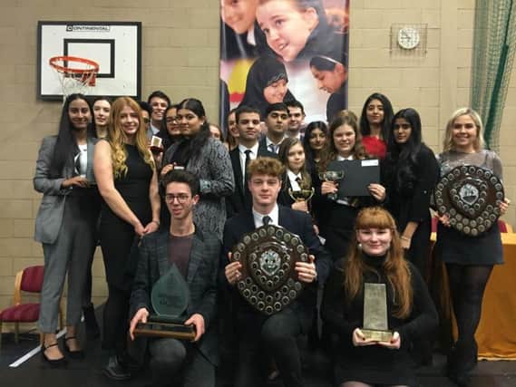 Prize winners at Crossley Heath Schools awards evening