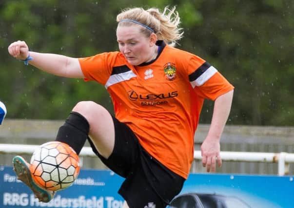 Actions from the ladies football, Brighouse Town Ladies v Whitley Bay. Pictured is Jodie Redgrave