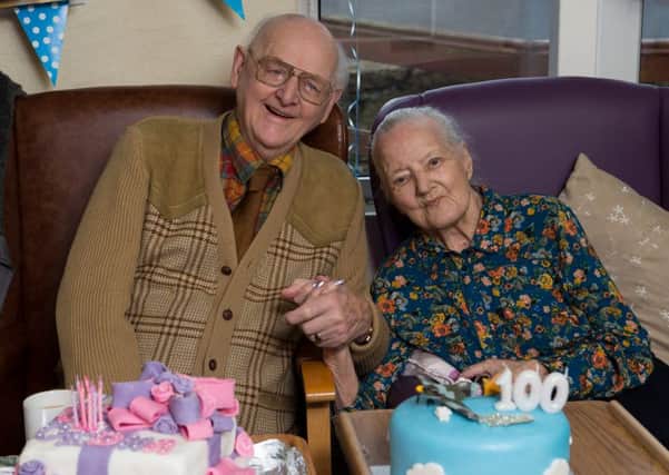 Birthday celebration: Edna with her husband Trevor