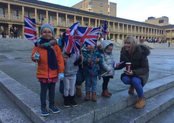 Families gather at Halifax Piece Hall for the Royal visit
