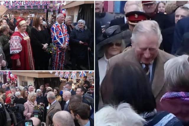 Prince Charles and the Duchess of Cornwall visit Halifax Borough Market