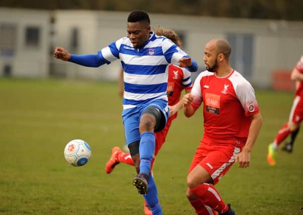 Michael Fondop-Talom in action for Oxford City. Picture: Mike Allen