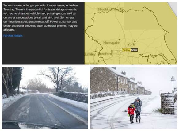 The Beast from the East is set to bring three days of snow to Yorkshire.