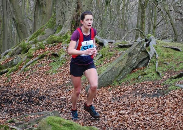Mags Beever, 1 st Lady at Stainland Cross Country