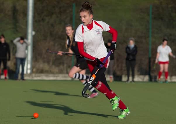 Actions from Halifax Ladies I v Sheffield, at Exley Park. Pictured is Danni Parker
