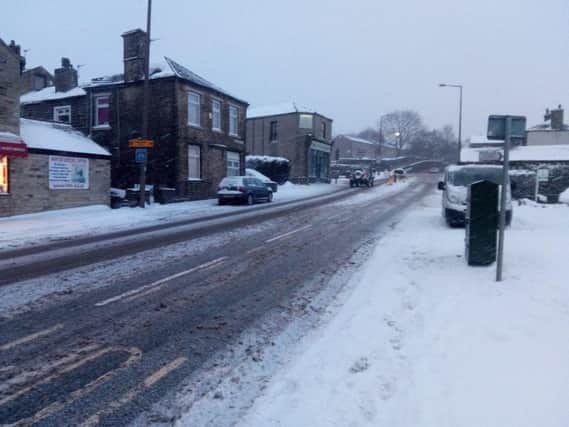Much of Calderdale is veiled in snow.
