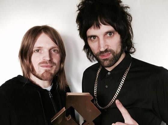 Kasabian's Chris Edwards (left) got in touch with the Halifax Courier to make Sam's dream come true.