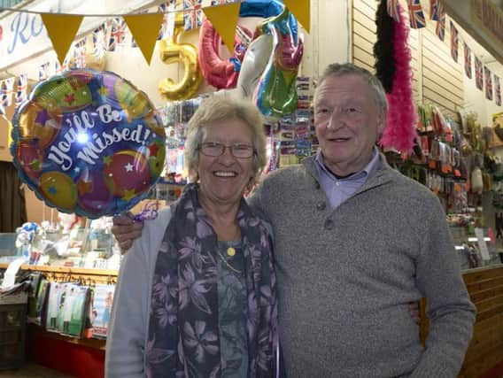 June and Colin Gledhill share over a century's experience on Halifax Borough Market.