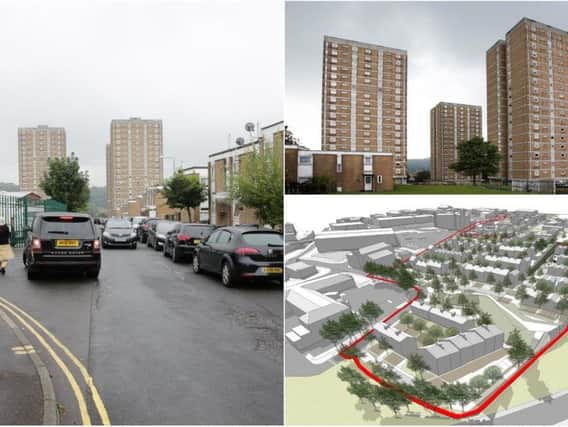 Beech Hill Estate now and how it could look (bottom right)