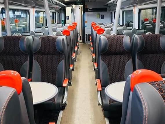 A look inside one of the newly refurbished trains