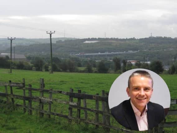 Land earmarked for development in Clifton and, inset, Robin Tuddenham, chief executive of Calderdale Council