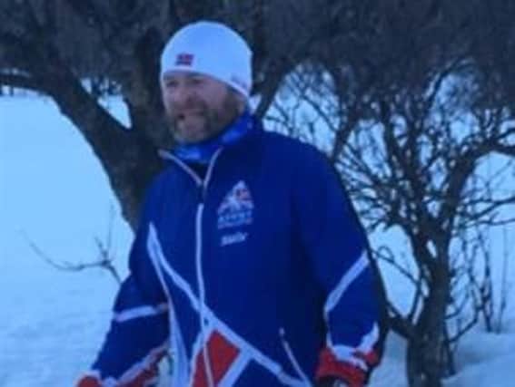 Troy training for his Nordic ski marathon.