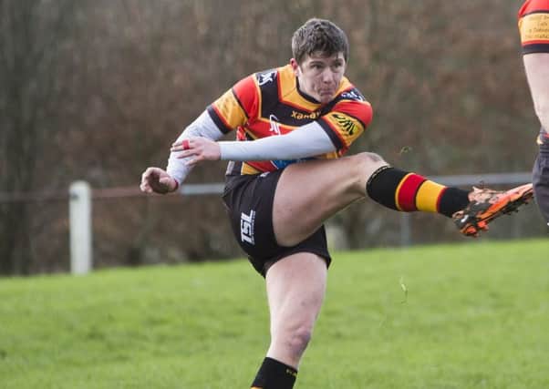 Rugby League - Ovenden v Brighouse Rangers. Karl Frankland for Brighouse.