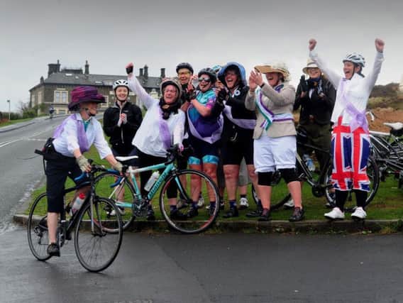 Members of the Queensbury Queens Cycling Club