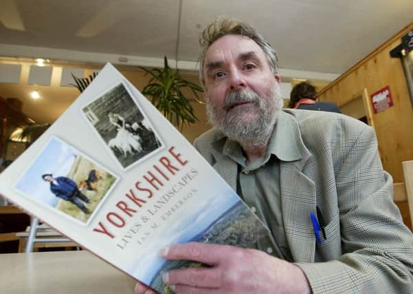 Author, Ian Emberson is pictured at the Bear Cafe, Todmorden with his new book, "Yorkshire Lives and Landscapes".