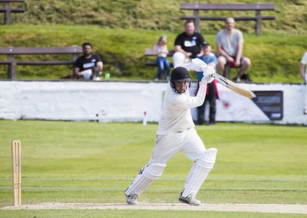 Cricket - Parish Cup 1st round - Blackley v Bradshaw. Matthew Crowther bats for Bradshaw.