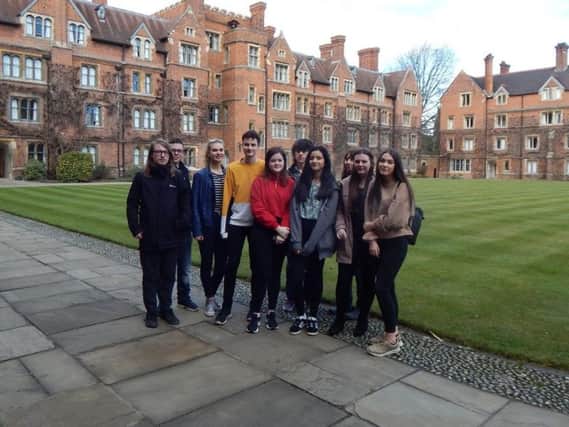 Calder High pupils paid a visit to Selwyn College, Cambridge