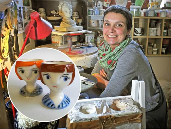 Katch Skinner with her egg cups