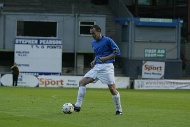 Steve Payne in the pre-season game between Halifax Town and Bury at the Shay in 2008.